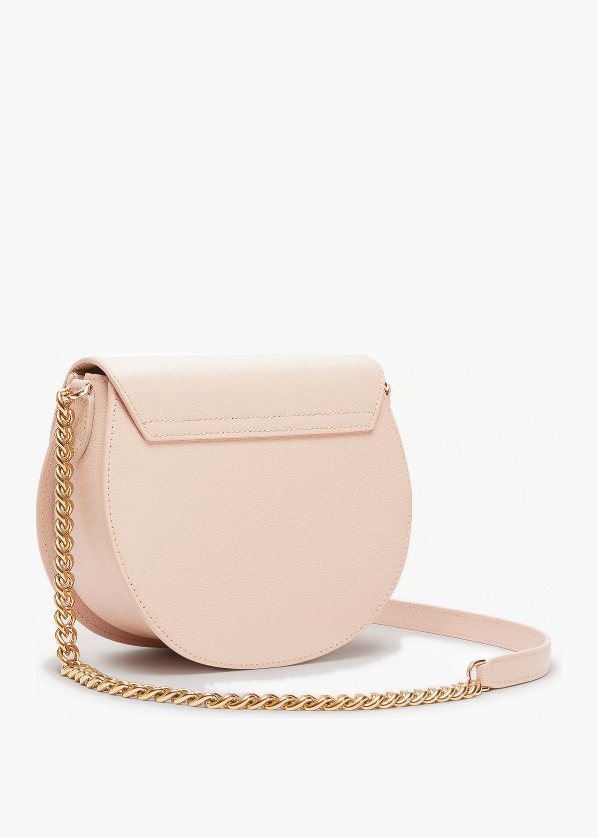 Mini Metropolis Round Pink Leather Cross-Body Bag