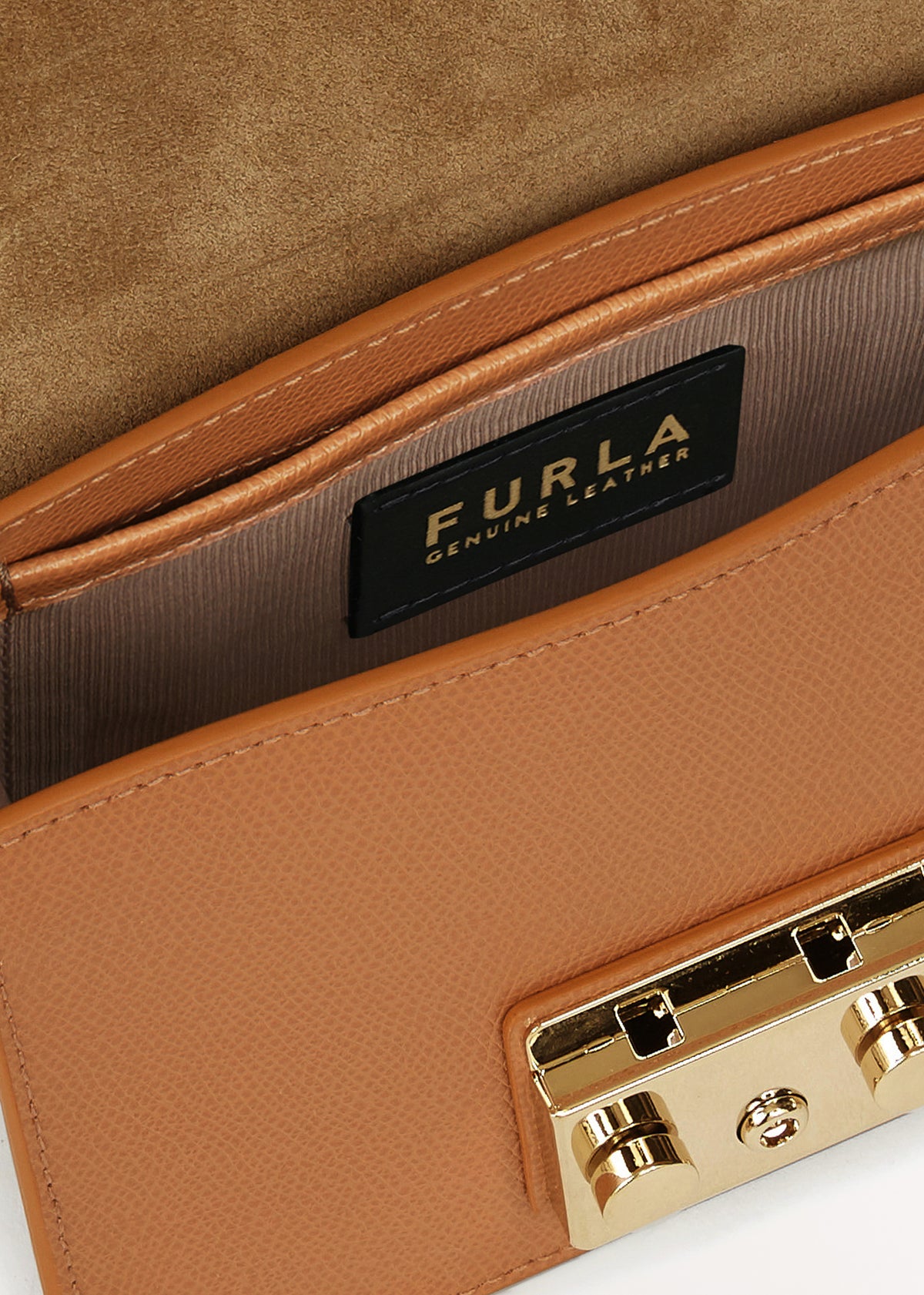 Mini Metropolis Tan Leather Cross-Body Bag