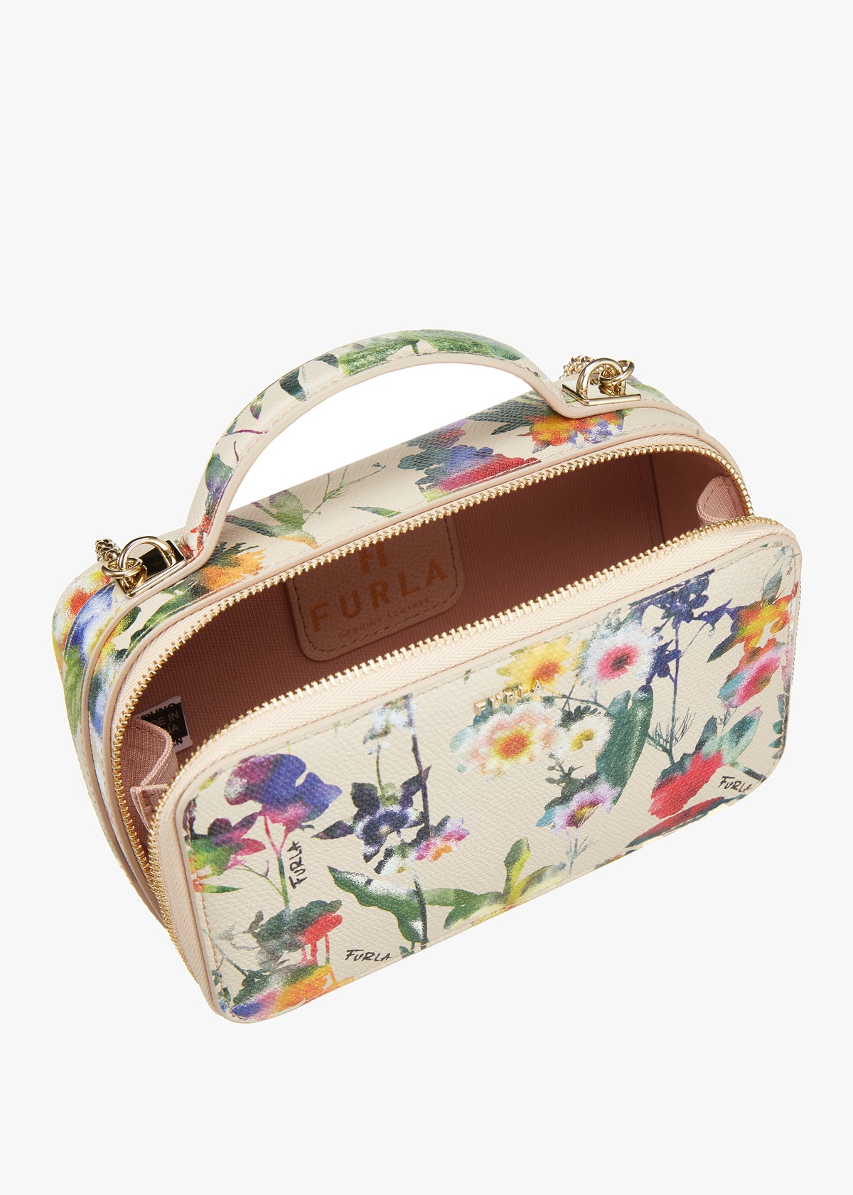 Multi Leather Floral Mini Bag
