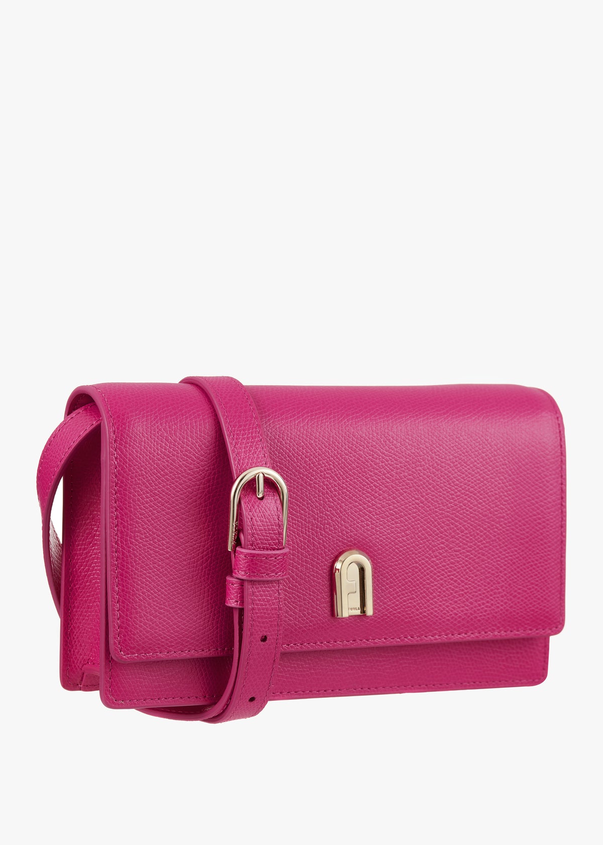 Pink Leather Mini Cross-Body Bag