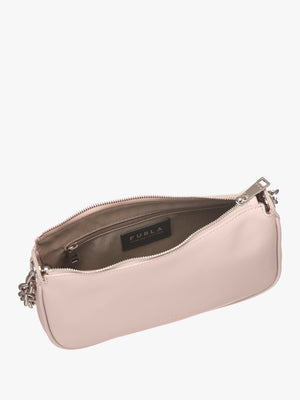 Moon Pink Leather Shoulder Bag