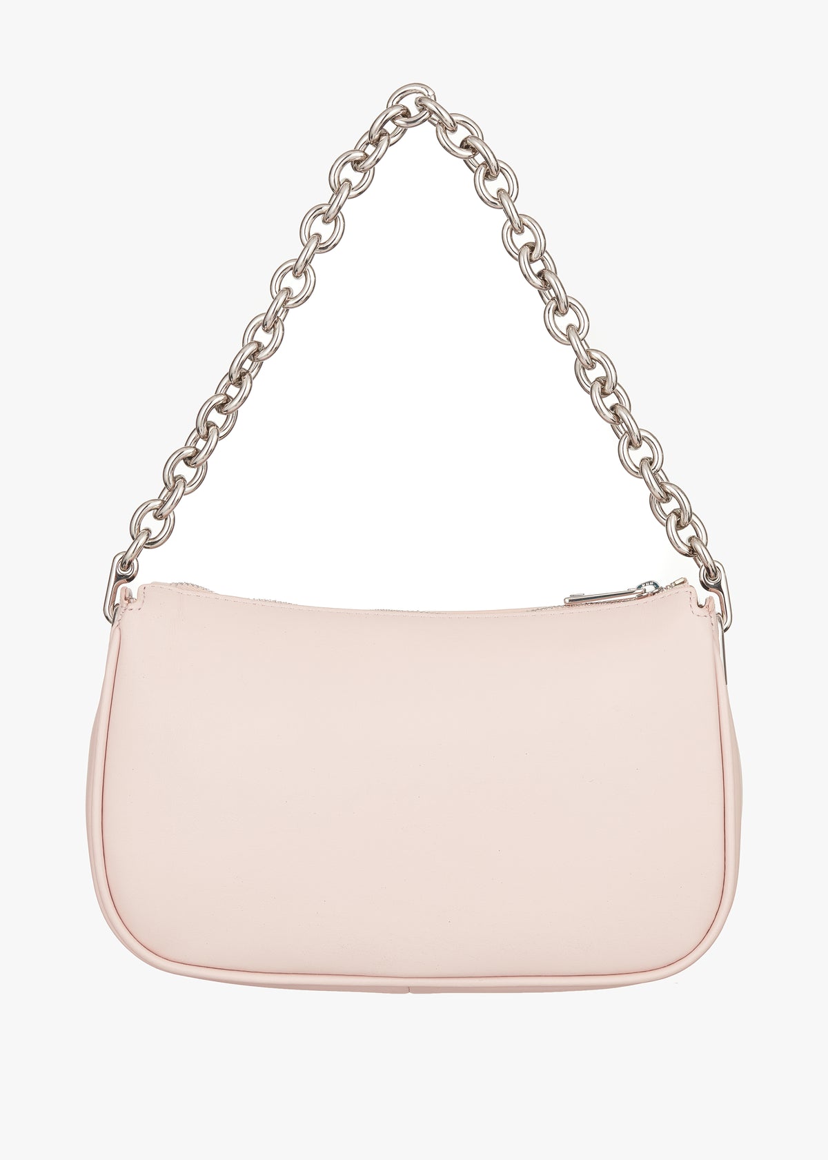 Moon Pink Leather Shoulder Bag