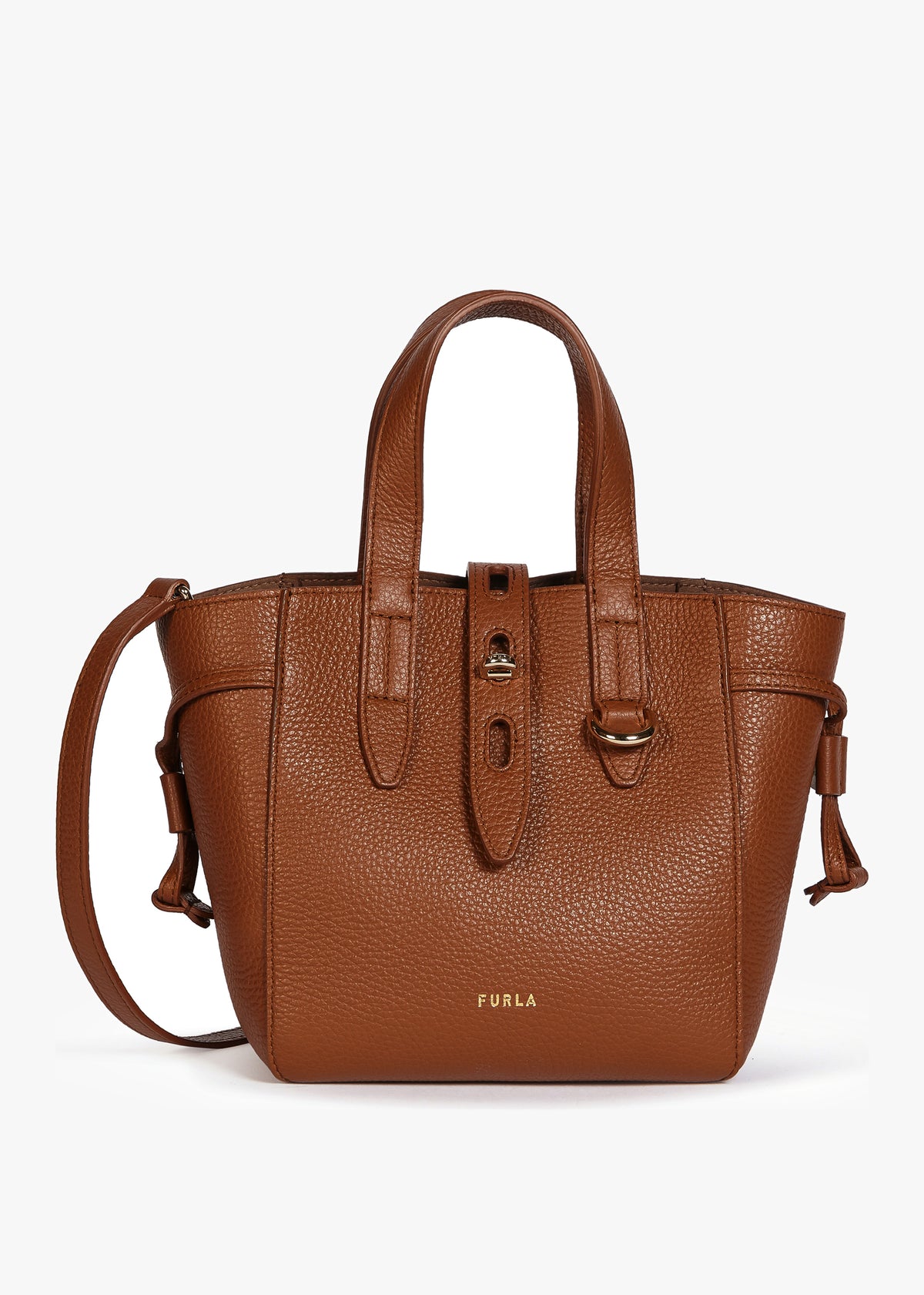 Net Tan Leather Mini Tote Bag