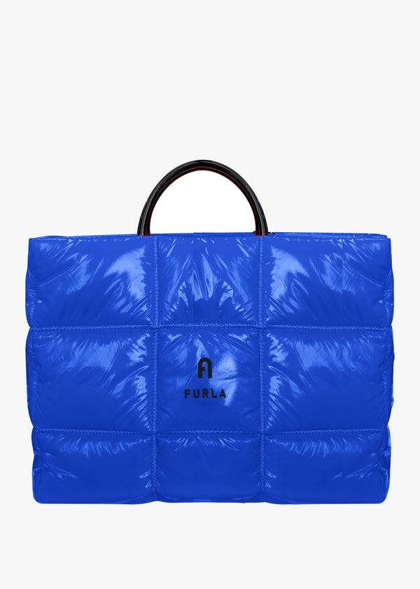 Large Opportunity Soft Quilted Blue Tote Bag