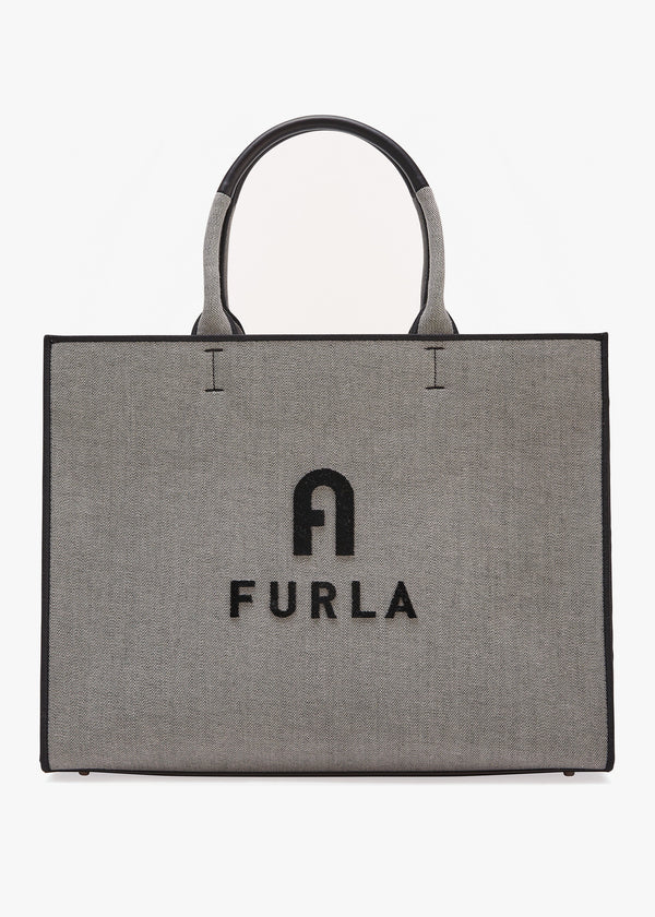 Large Opportunity Grey Denim Tote Bag