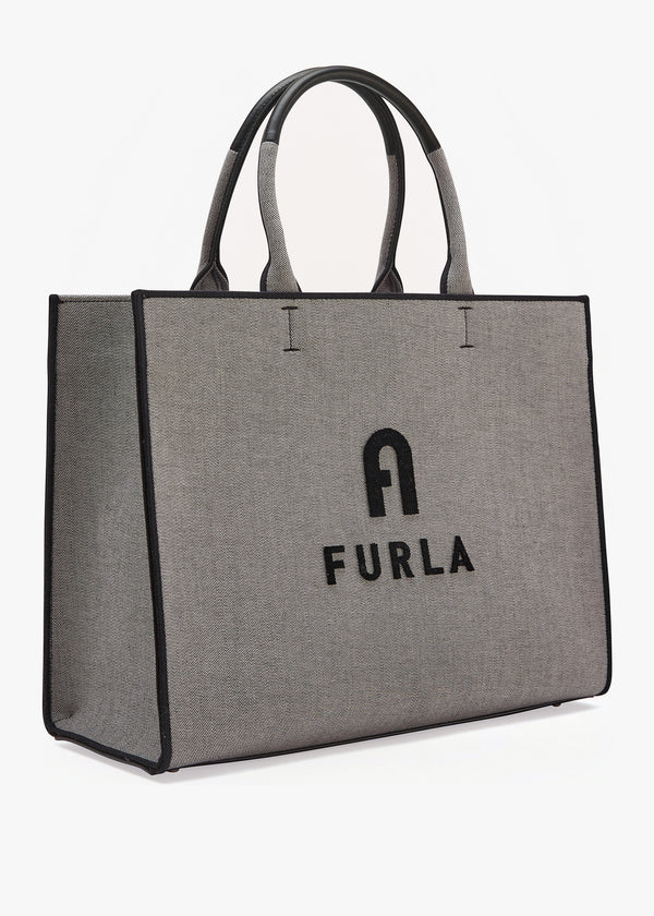 Large Opportunity Grey Denim Tote Bag