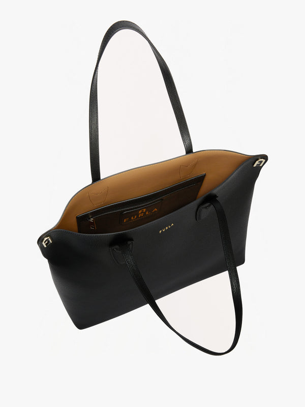 Paradiso L Black Leather Tote Bag
