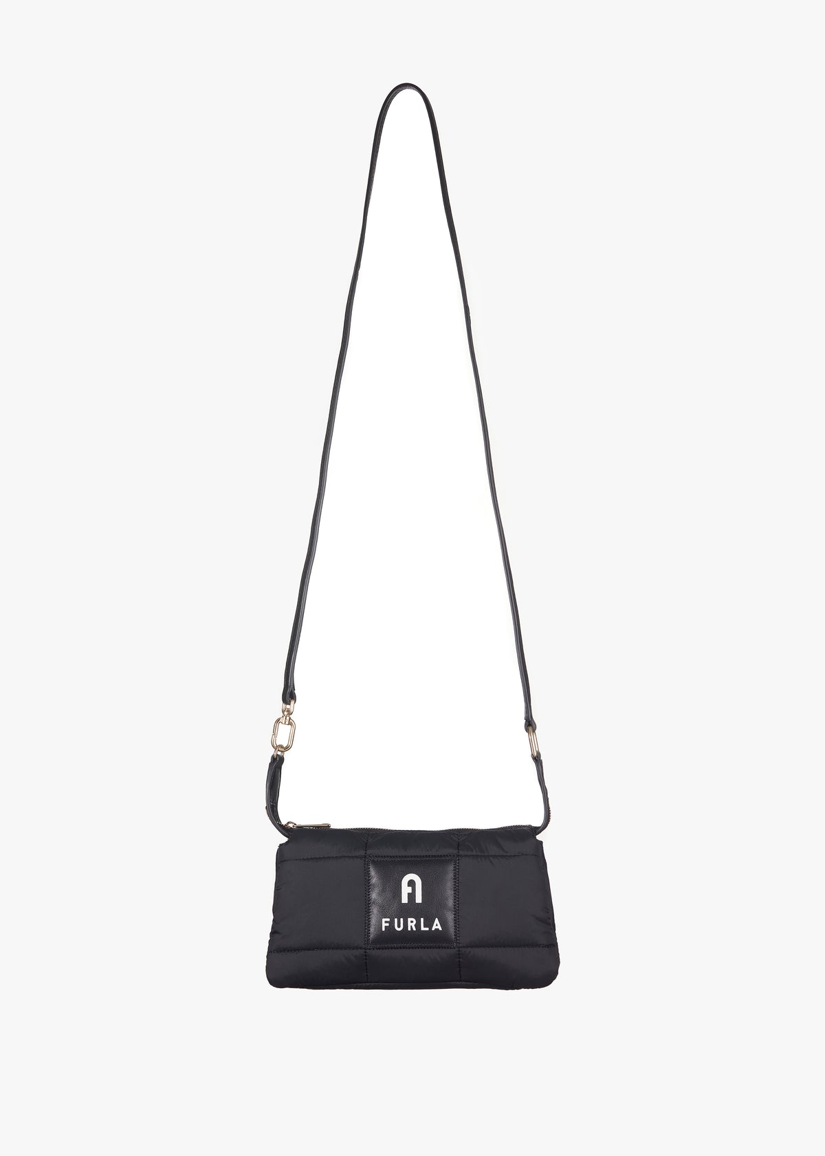 Piuma Black Leather Mini Shoulder Bag
