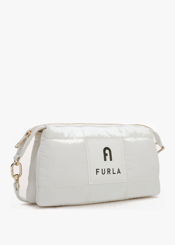 Mini Piuma White Shoulder Bag