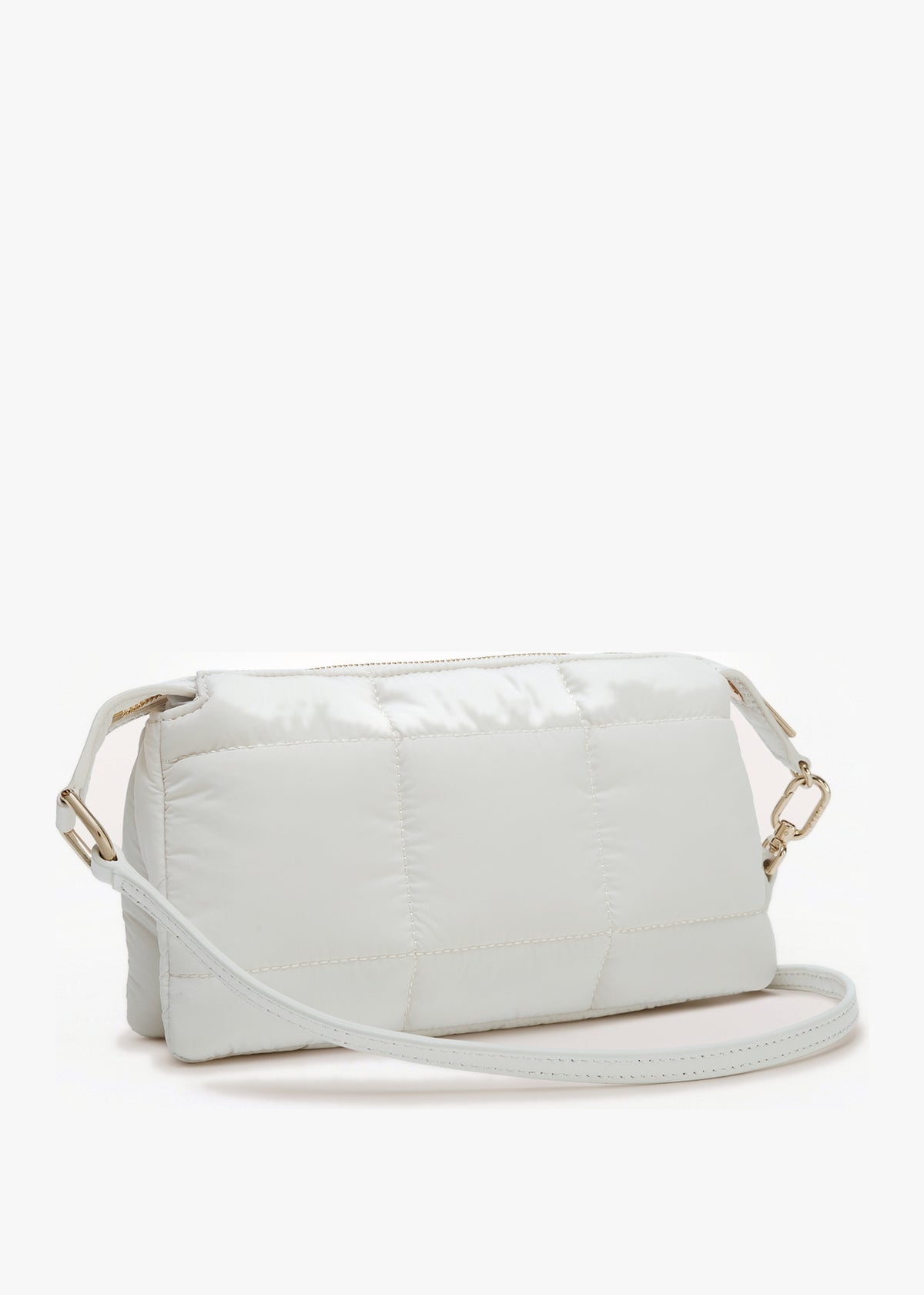 Piuma White Leather Mini Shoulder Bag