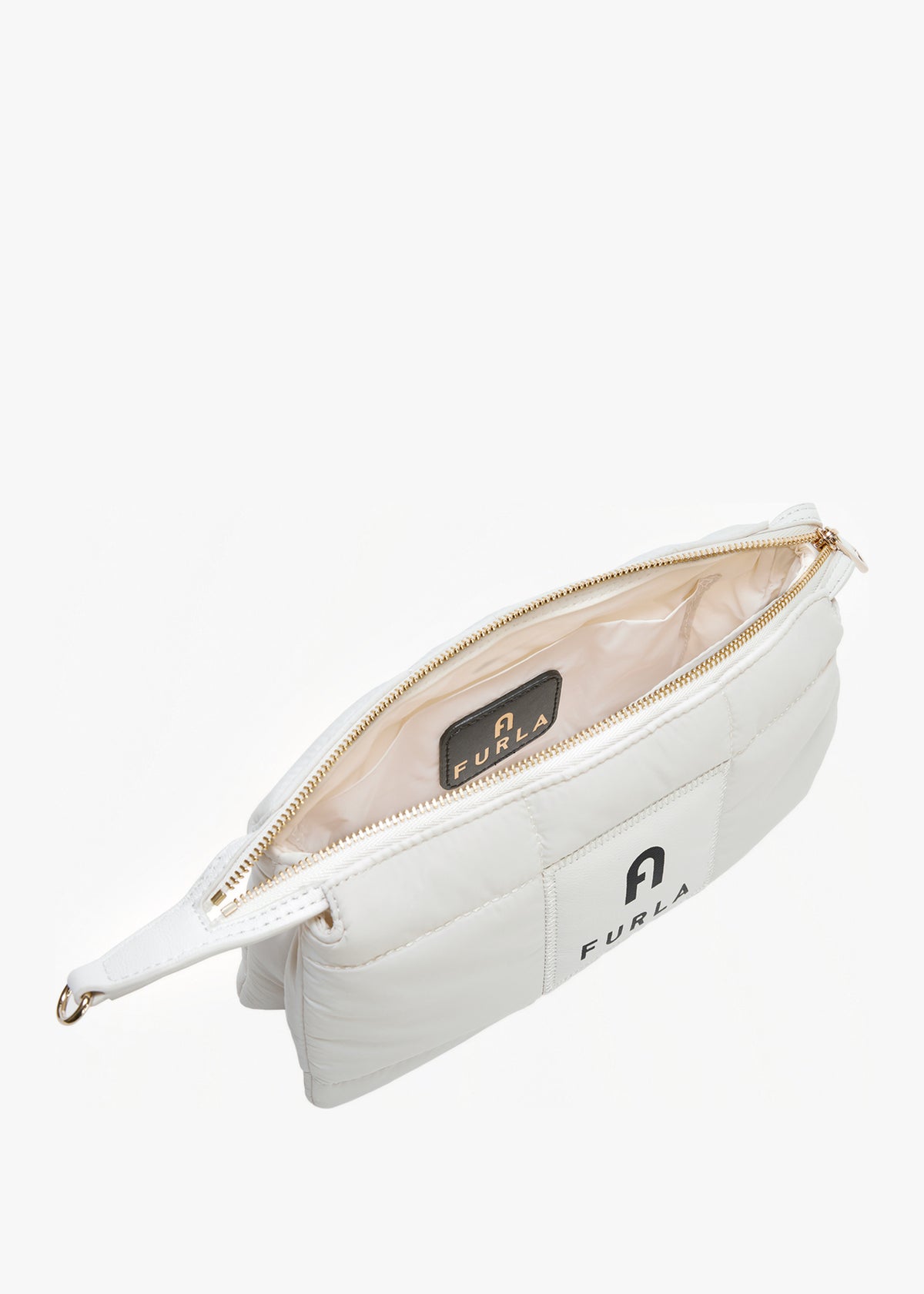 Piuma White Leather Mini Shoulder Bag