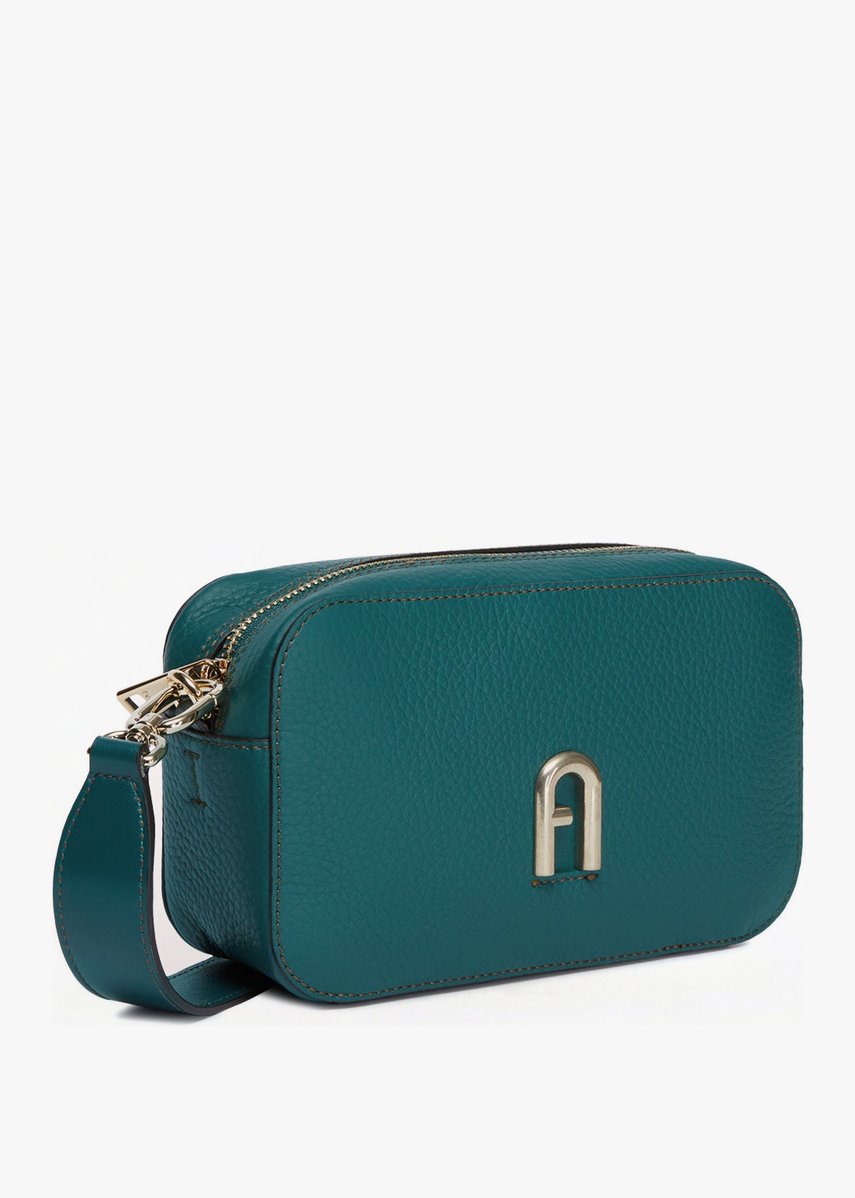 Primula Green Leather Mini Cross-Body Bag