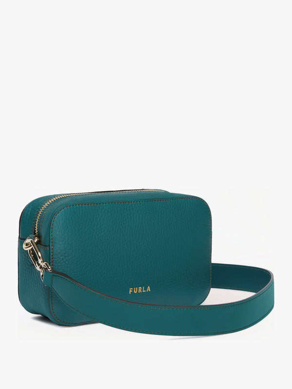 Primula Green Leather Mini Cross-Body Bag