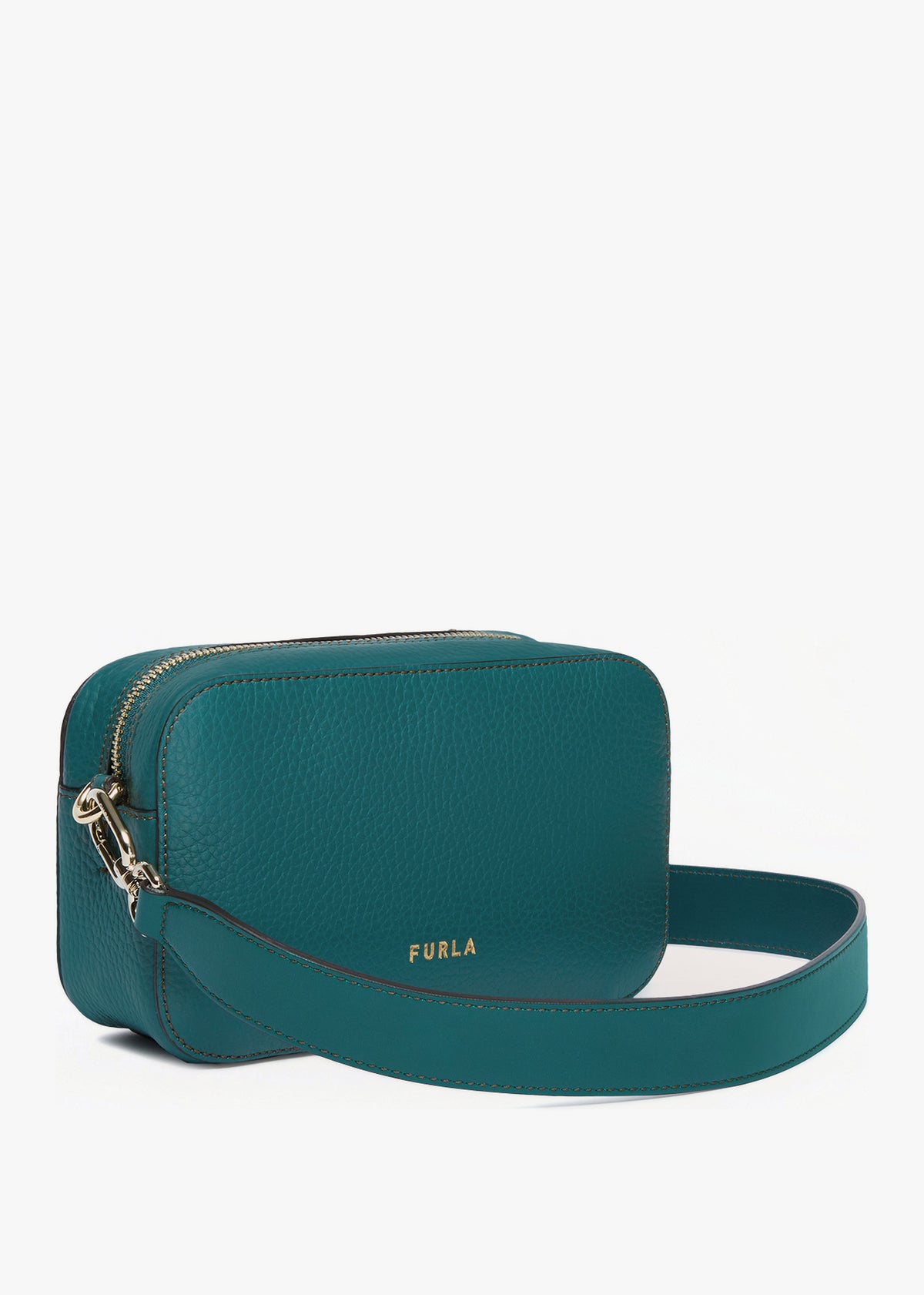 Primula Green Leather Mini Cross-Body Bag