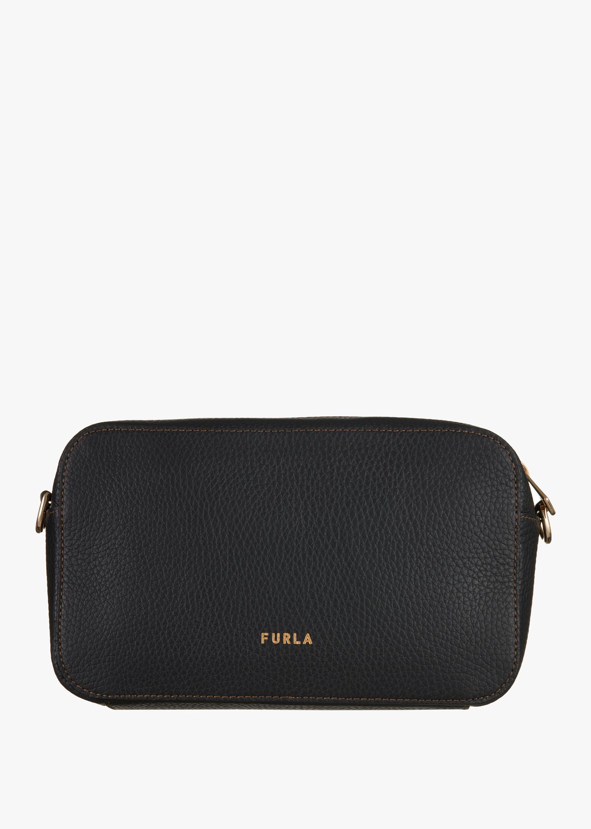 Primula S Black Leather Cross-Body Bag