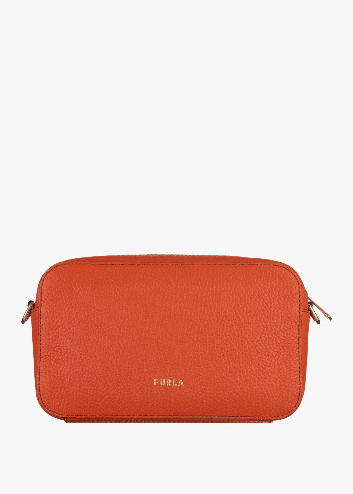 Primula S Orange Leather Cross-Body Bag