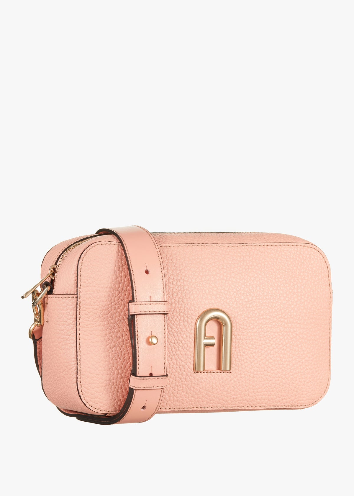 Small Primula Pink Leather Cross-Body Bag