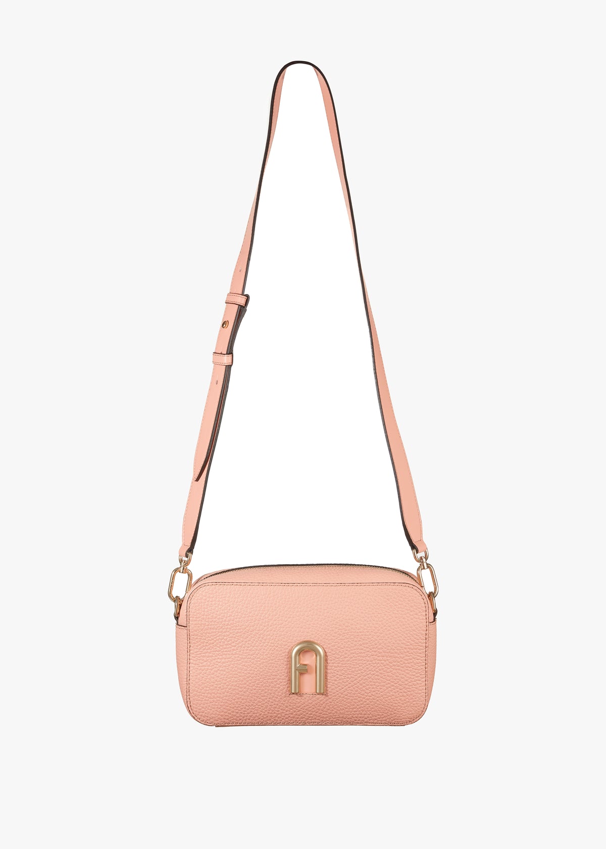 Small Primula Pink Leather Cross-Body Bag