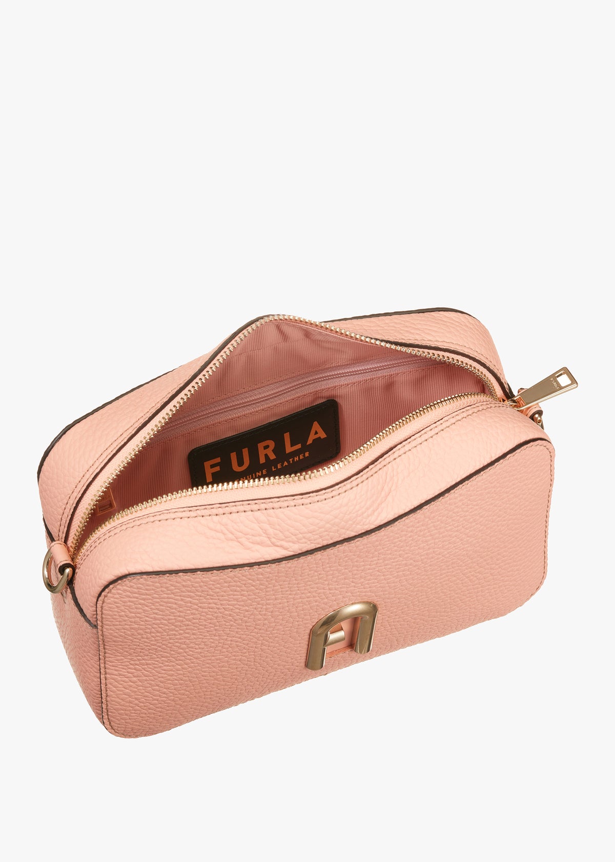 Small Primula Pink Leather Cross-Body Bag