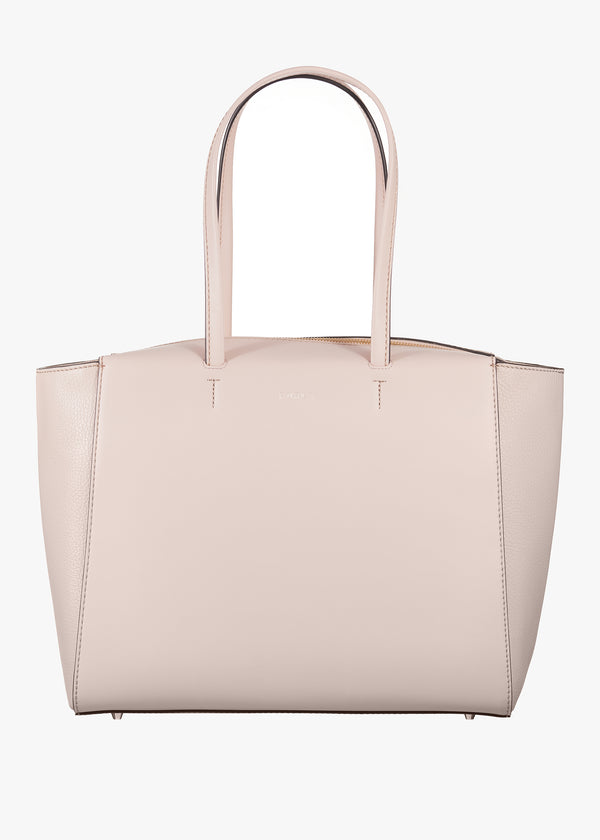 Large Regina Pink Leather Tote Bag