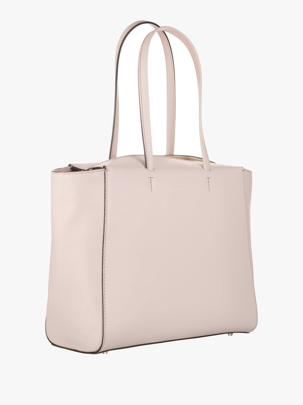 Regina L Pink Leather Tote Bag