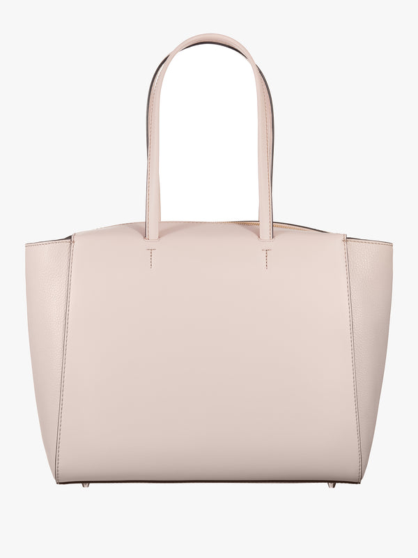 Regina L Pink Leather Tote Bag