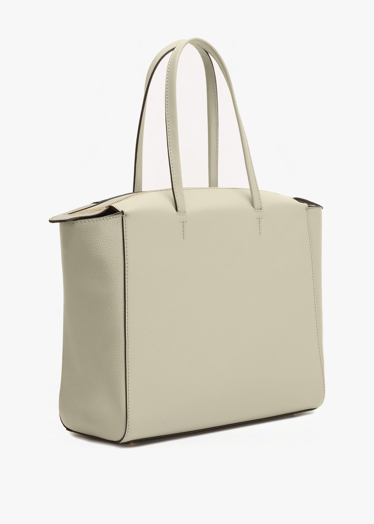 Regina L Taupe Leather Tote Bag