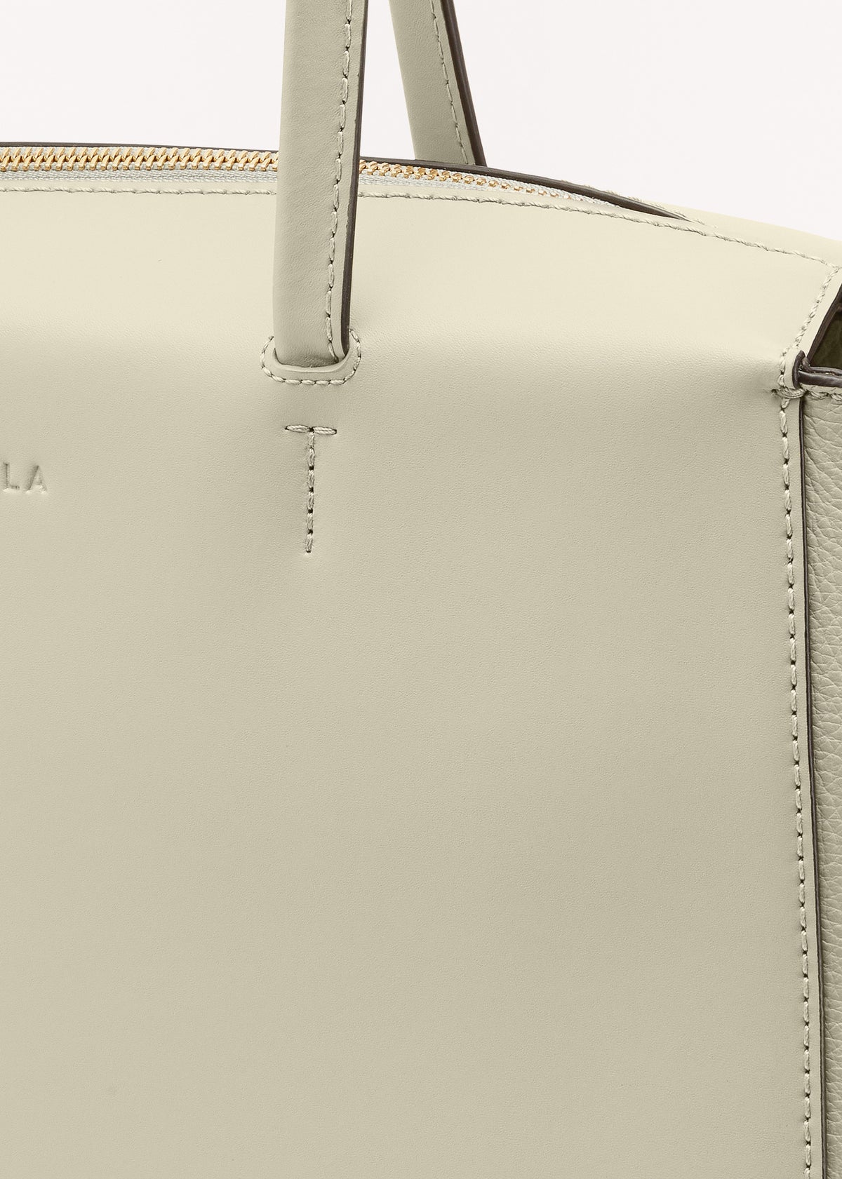Regina L Taupe Leather Tote Bag