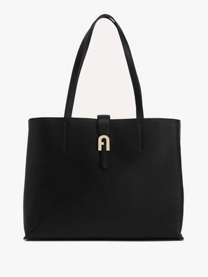 Large Sofia Black Leather Tote Bag