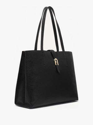 Large Sofia Black Leather Tote Bag