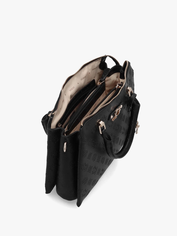 Dita Multi Compartment Black Satchel Bag