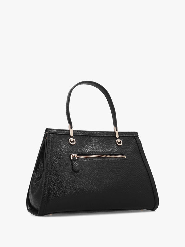 Dovie Black Reptile Satchel Bag