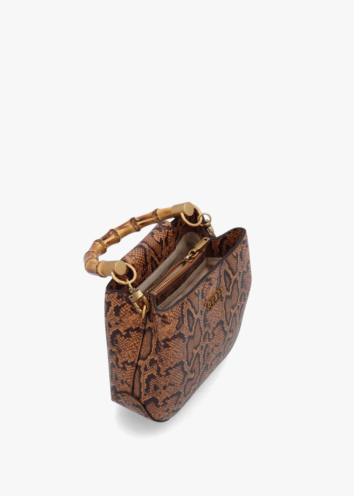 Small Eire Amber Python Bucket Bag