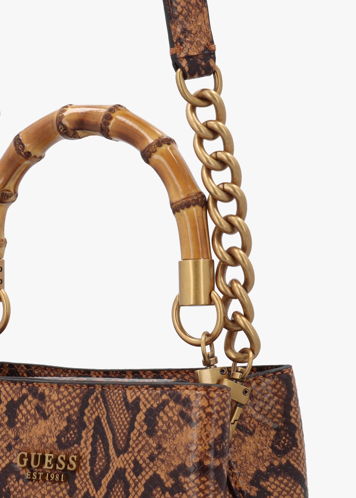 Small Eire Amber Python Bucket Bag