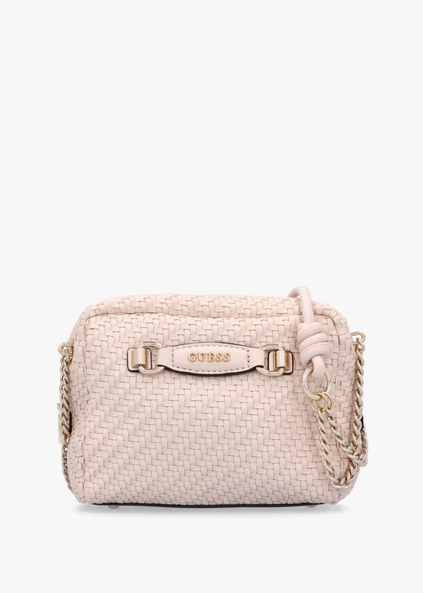 Francy Woven Shell Camera Cross-Body Bag