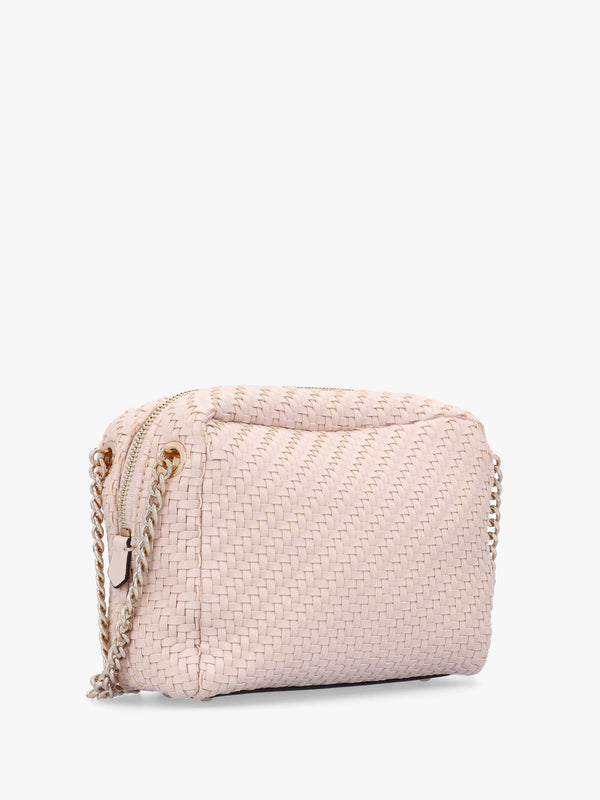 Francy Woven Shell Camera Cross-Body Bag