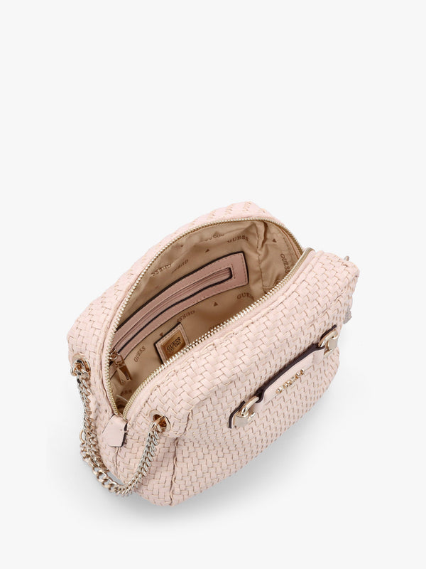 Francy Woven Shell Camera Cross-Body Bag
