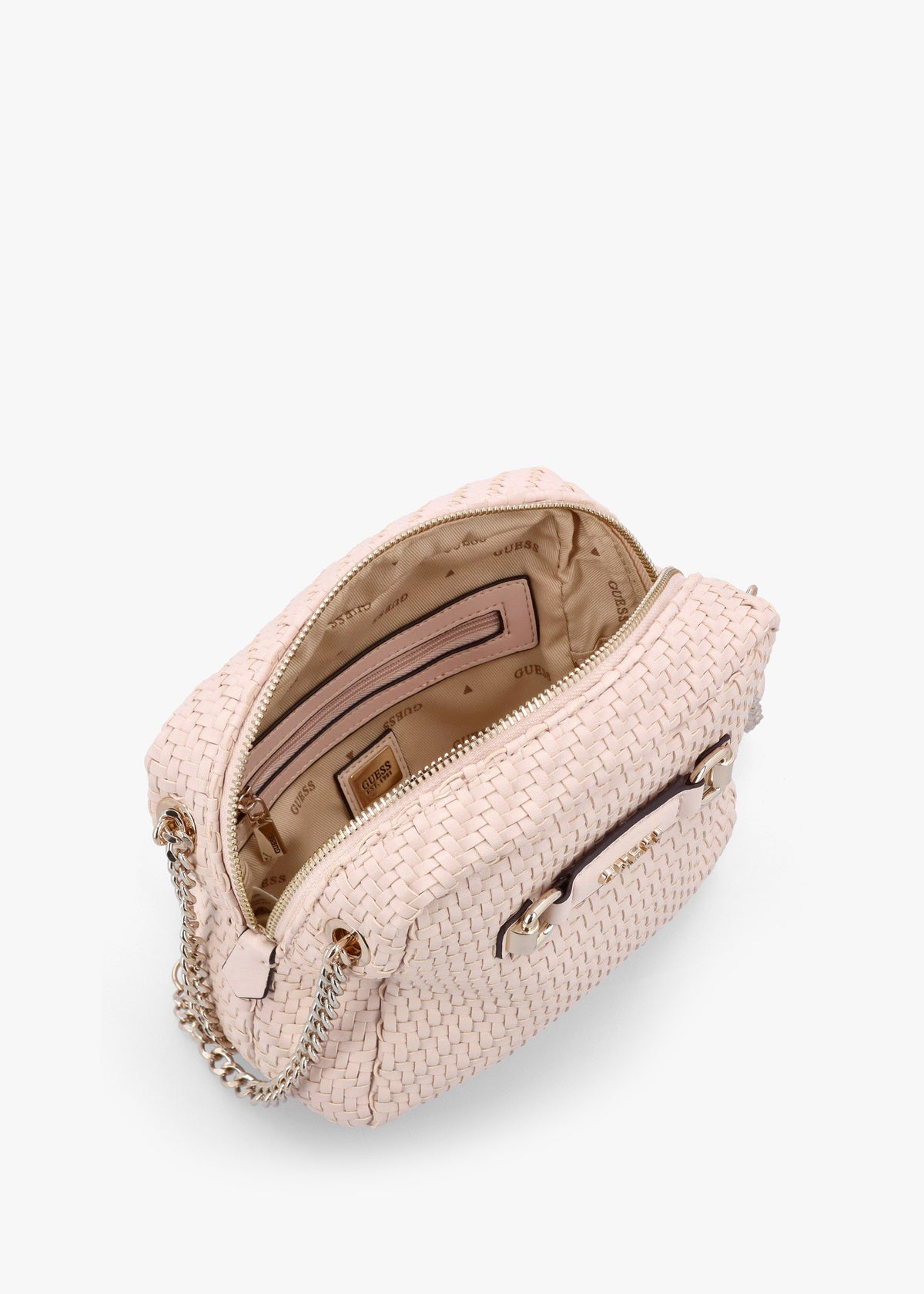Francy Woven Shell Camera Cross-Body Bag