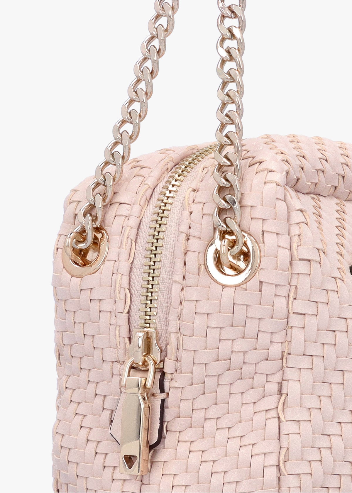 Francy Woven Shell Camera Cross-Body Bag