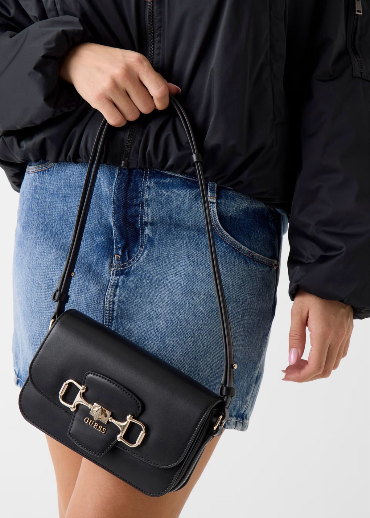 Janie Convertible Black Cross-Body Bag