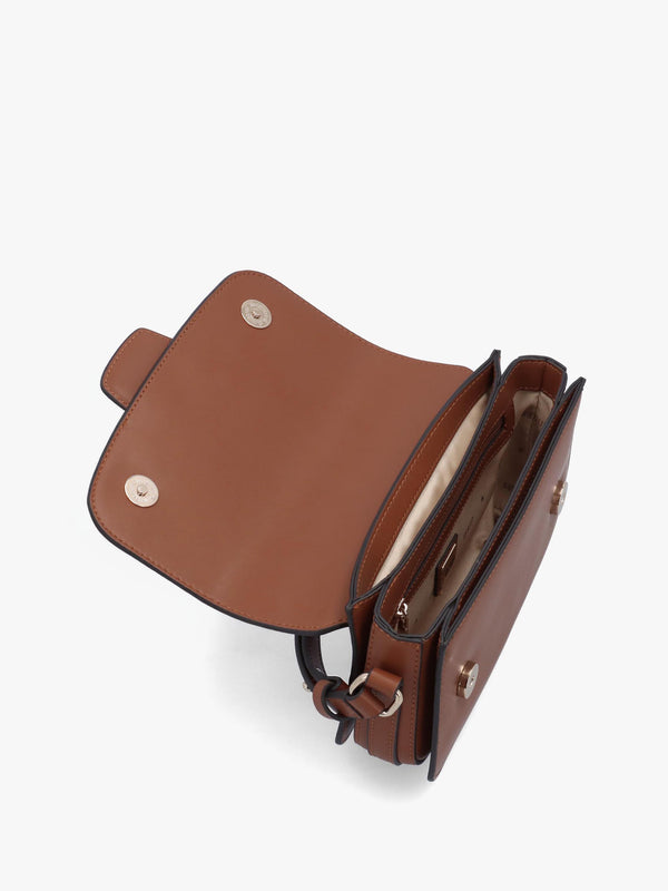 Janie Convertible Cognac Cross-Body Bag