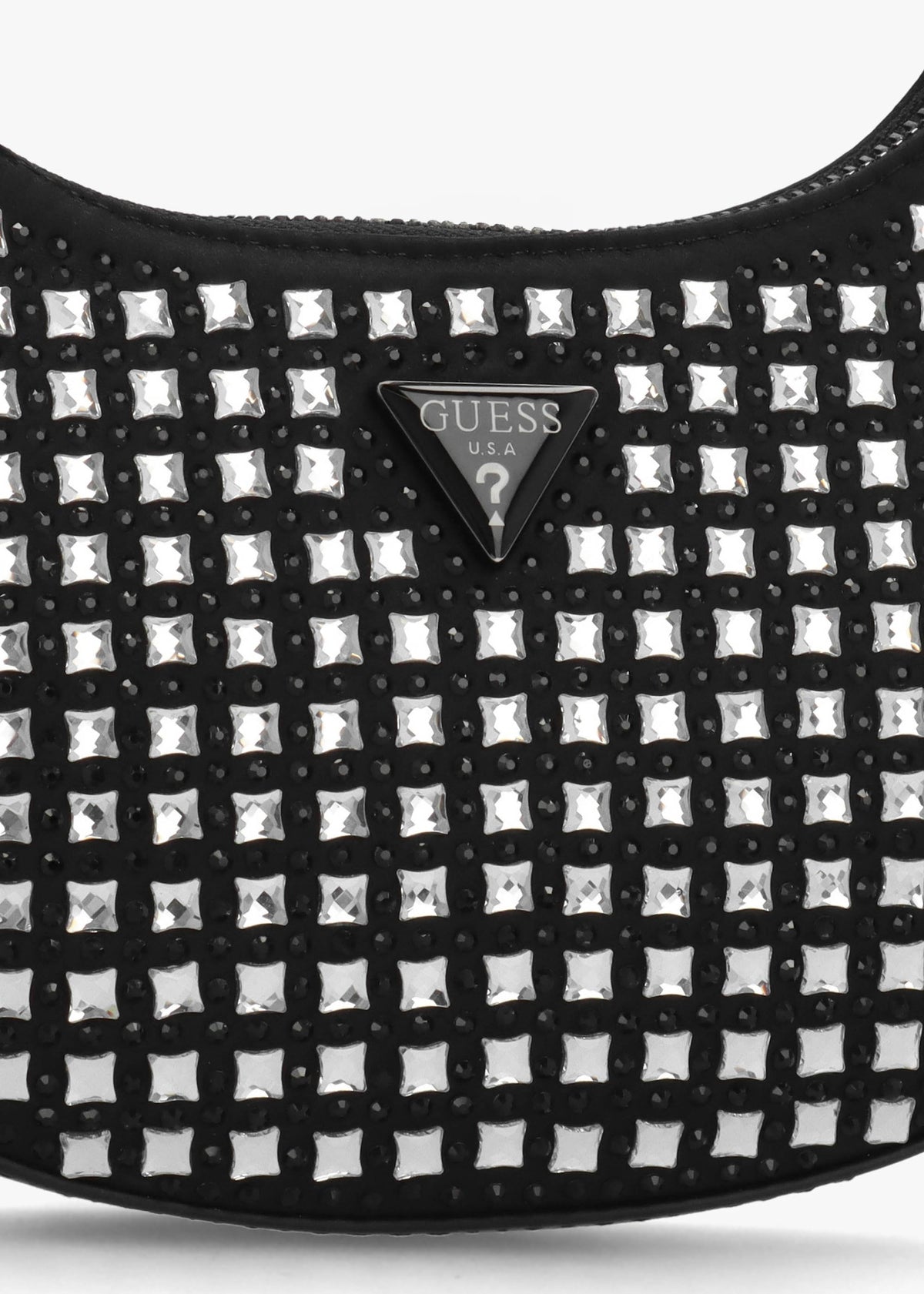 Small Lua Black Embellished Hobo Bag