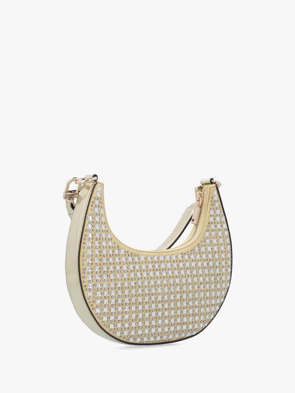 Small Lua Gold Embellished Hobo Bag