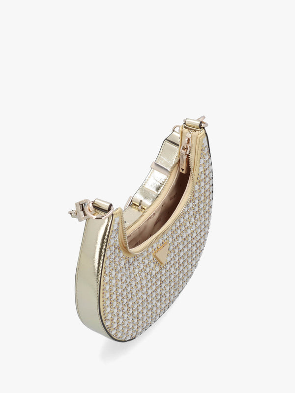 Small Lua Gold Embellished Hobo Bag