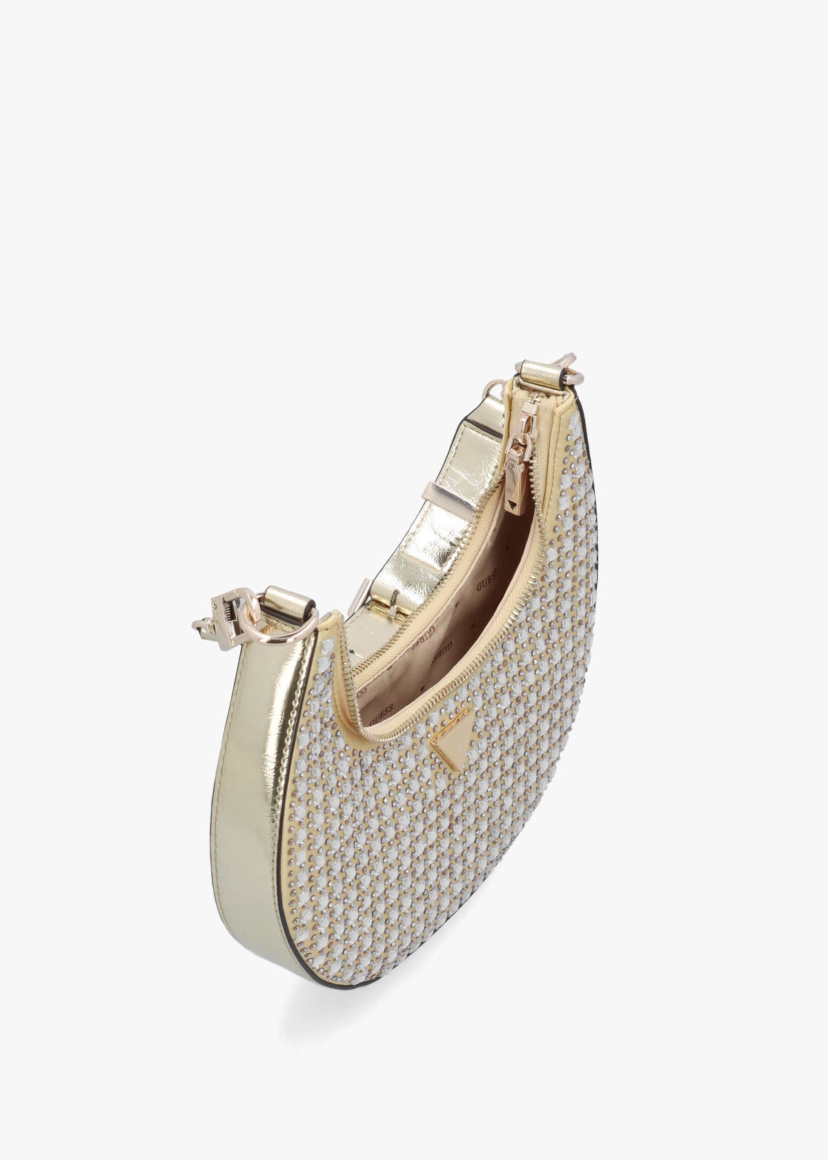 Small Lua Gold Embellished Hobo Bag