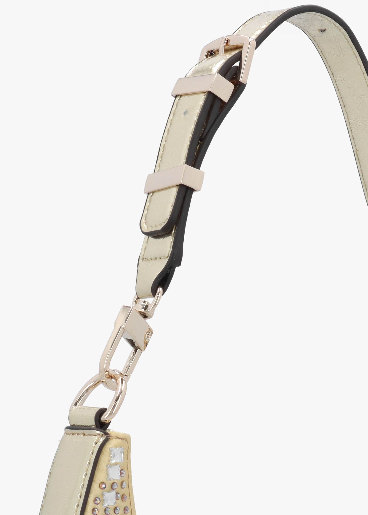 Small Lua Gold Embellished Hobo Bag