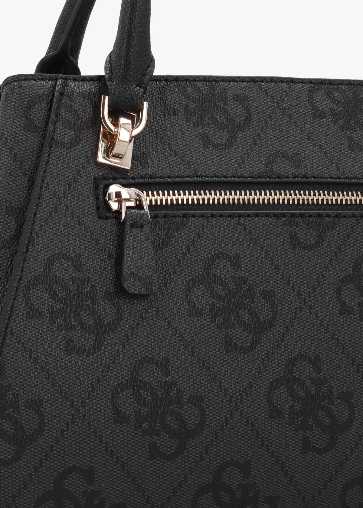 Noelle II Luxury Coal Logo Satchel Bag