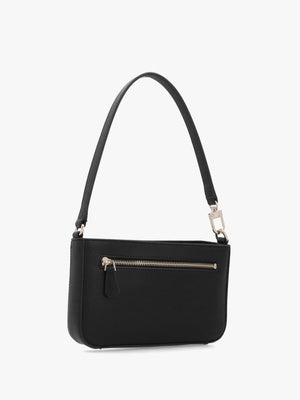 Noelle II Mini Black Top Zip Shoulder Bag