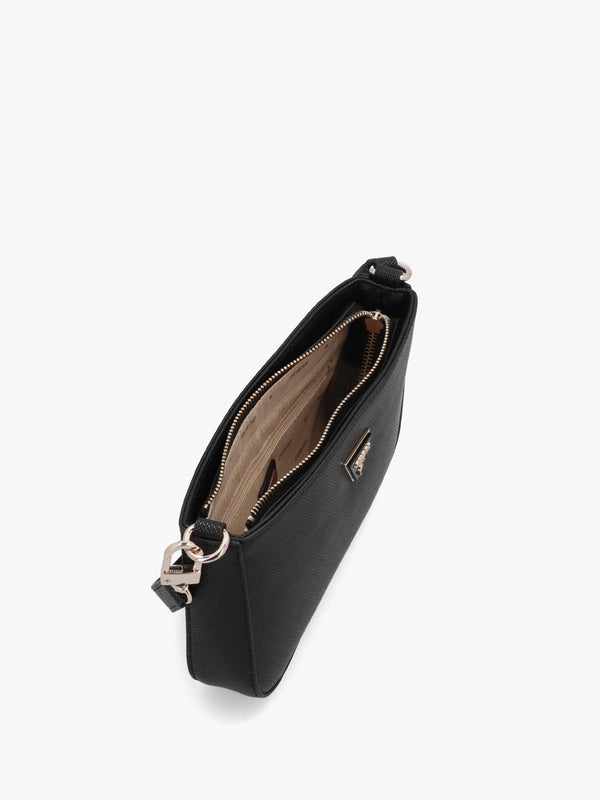 Noelle II Mini Black Top Zip Shoulder Bag