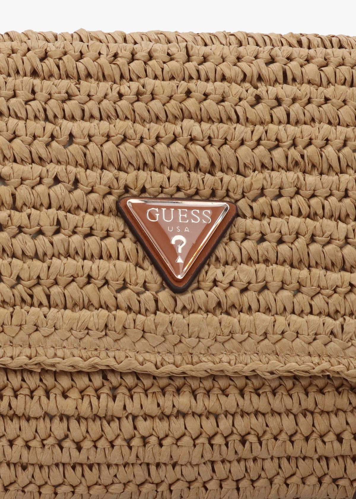 Ofelia Woven Straw Natural Cognac Shoulder Bag